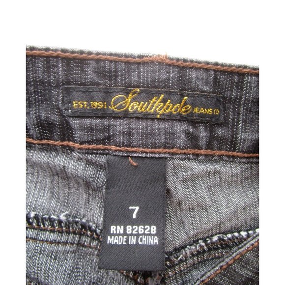 Southpole Jeans 7 Bootcut Denim Pants Embroidered Hip Hop Juniors - Picture 9 of 11